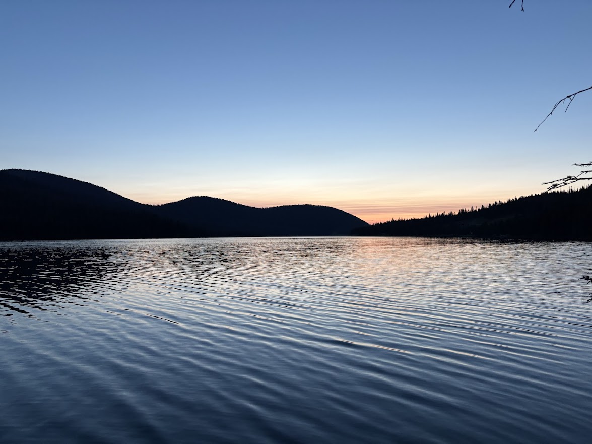 hyalite lake dusk hyalite lake